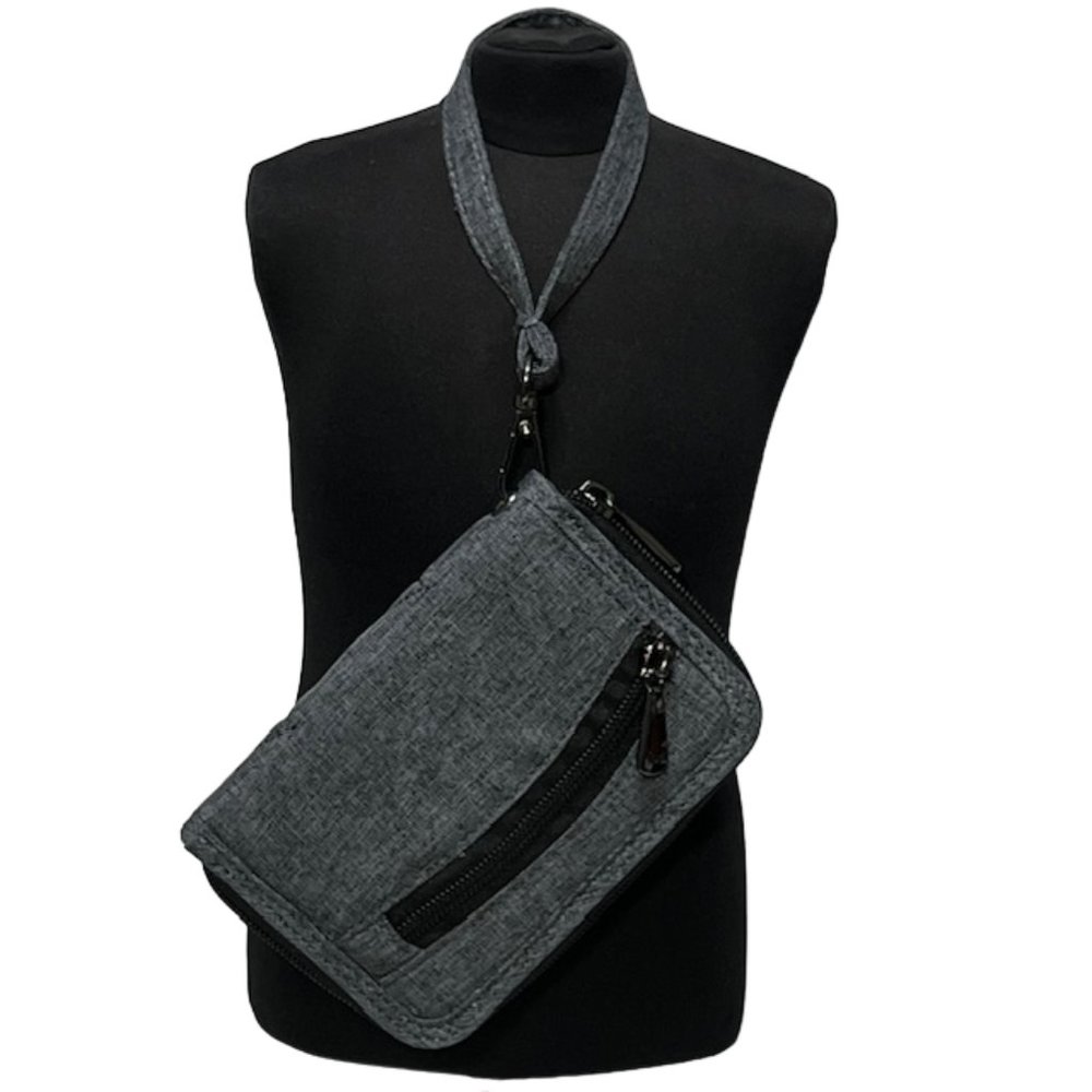 LUG Rodeo RFID-Protected Gray Quilted Wristlet - Picture 3 of 16
